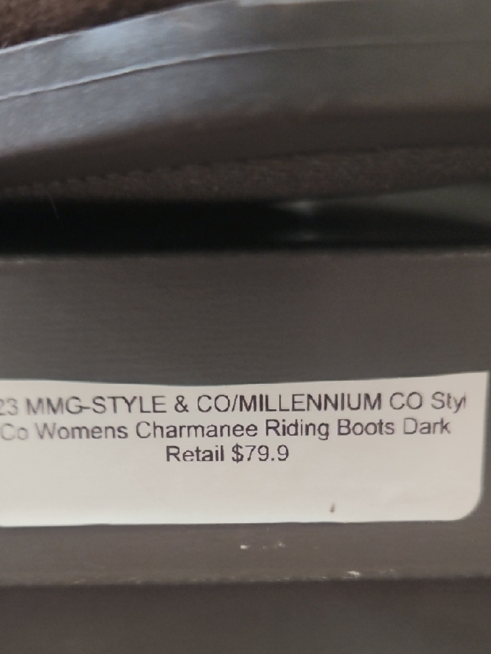 Style & Co. Dark Brown Tall Riding Boots - Picture 2 of 5